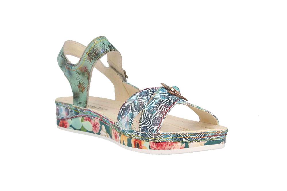 Laura Vita Sandalen in Übergrößen Mehrfarbig BRCUELO 81 Kaki große Damenschuhe im Angebot