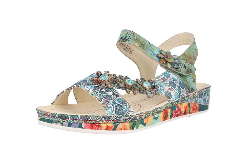 Laura Vita Sandalen in Übergrößen Mehrfarbig BRCUELO 81 Kaki große Damenschuhe im Angebot