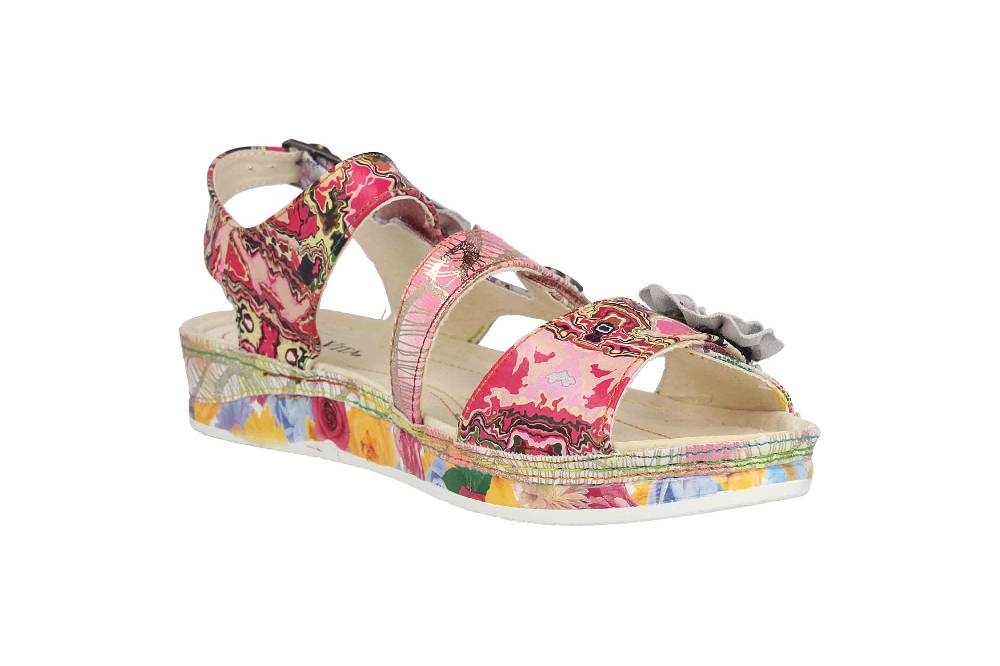 Laura Vita Sandalen in Übergrößen Mehrfarbig BRCUELO 06 Peche große Damenschuhe Schlussverkauf