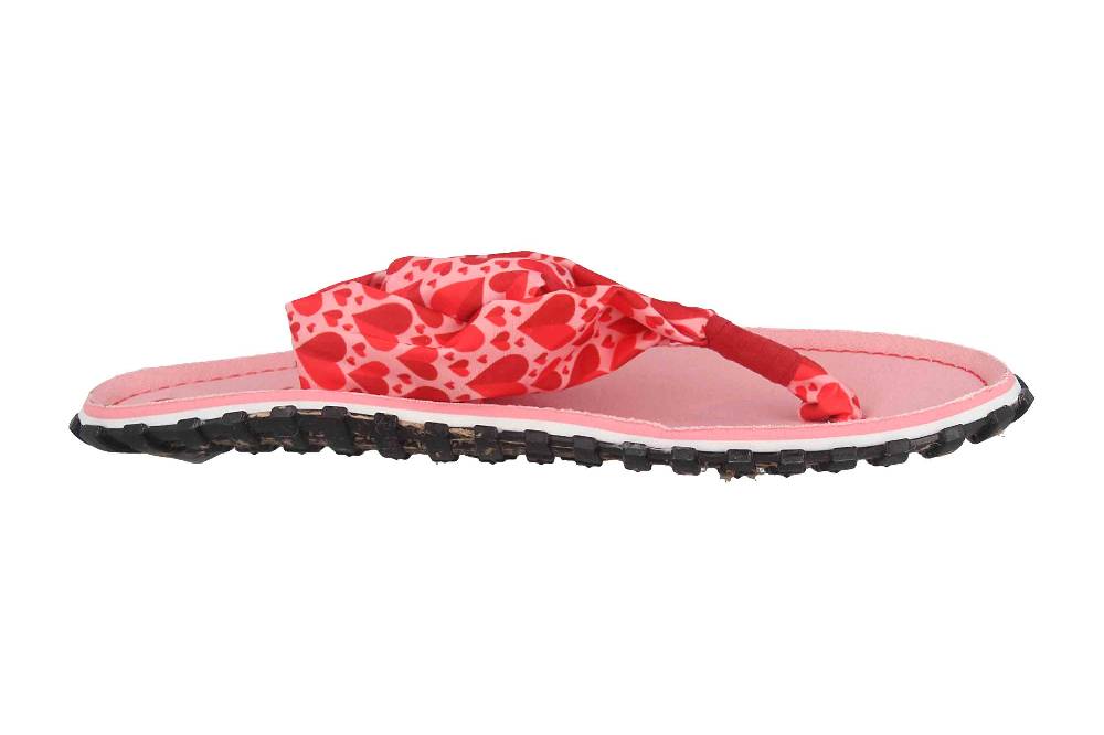 Gumbies Zehentrenner in Übergrößen Rosa 2609 Candy Hearts große Damenschuhe Günstig kaufen