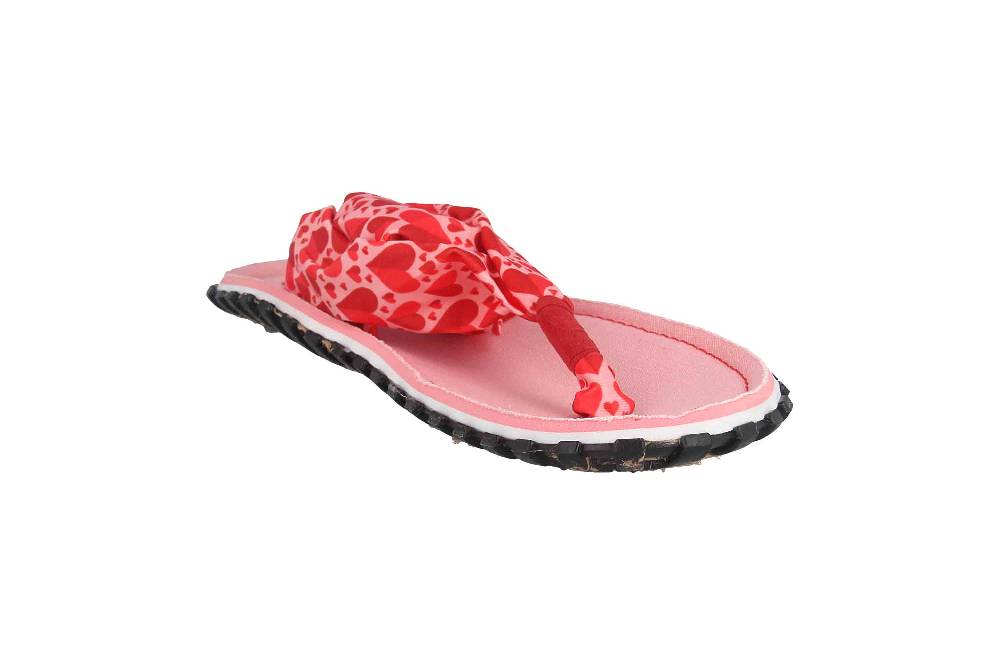 Gumbies Zehentrenner in Übergrößen Rosa 2609 Candy Hearts große Damenschuhe Günstig kaufen