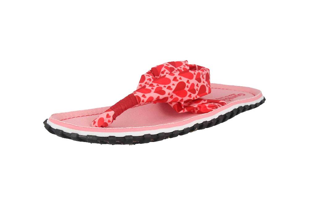 Gumbies Zehentrenner in Übergrößen Rosa 2609 Candy Hearts große Damenschuhe Günstig kaufen