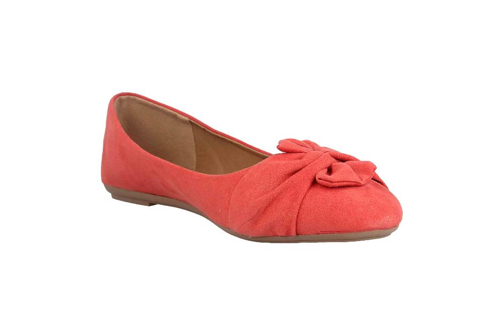 Fitters Footwear Maike Ballerinas in Übergrößen Rot 2.589641 Coral große Damenschuhe Großer Ausverkauf