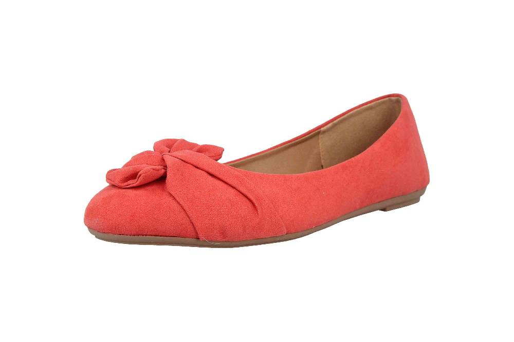 Fitters Footwear Maike Ballerinas in Übergrößen Rot 2.589641 Coral große Damenschuhe Großer Ausverkauf
