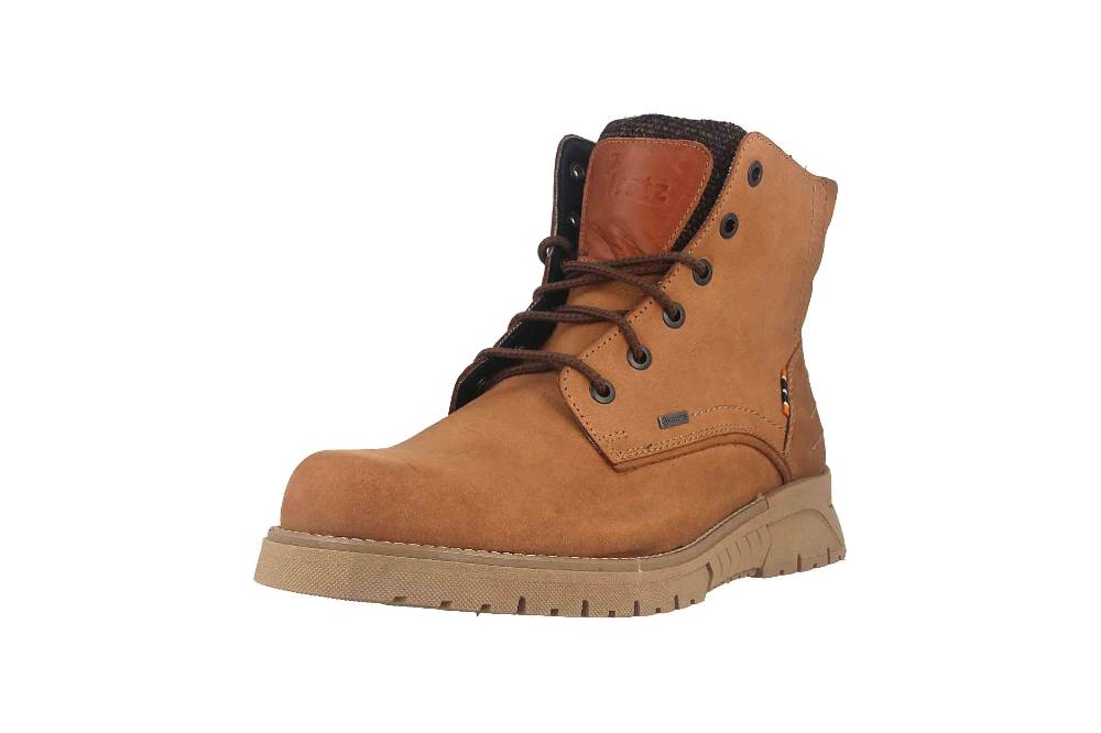 Fretz Men Cooper Boots in Übergrößen Braun 1334.1416-89 große Herrenschuhe Weihnachtsangebot