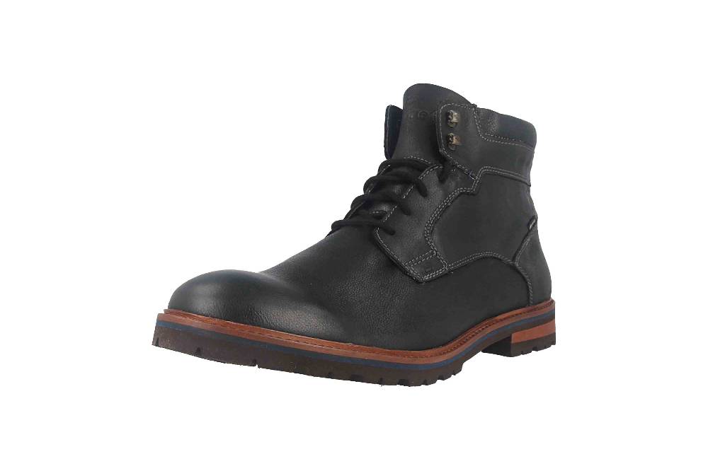 Fretz Men Milano Boots in Übergrößen Schwarz 6331.9712-51 große Herrenschuhe Muttertagsangebot