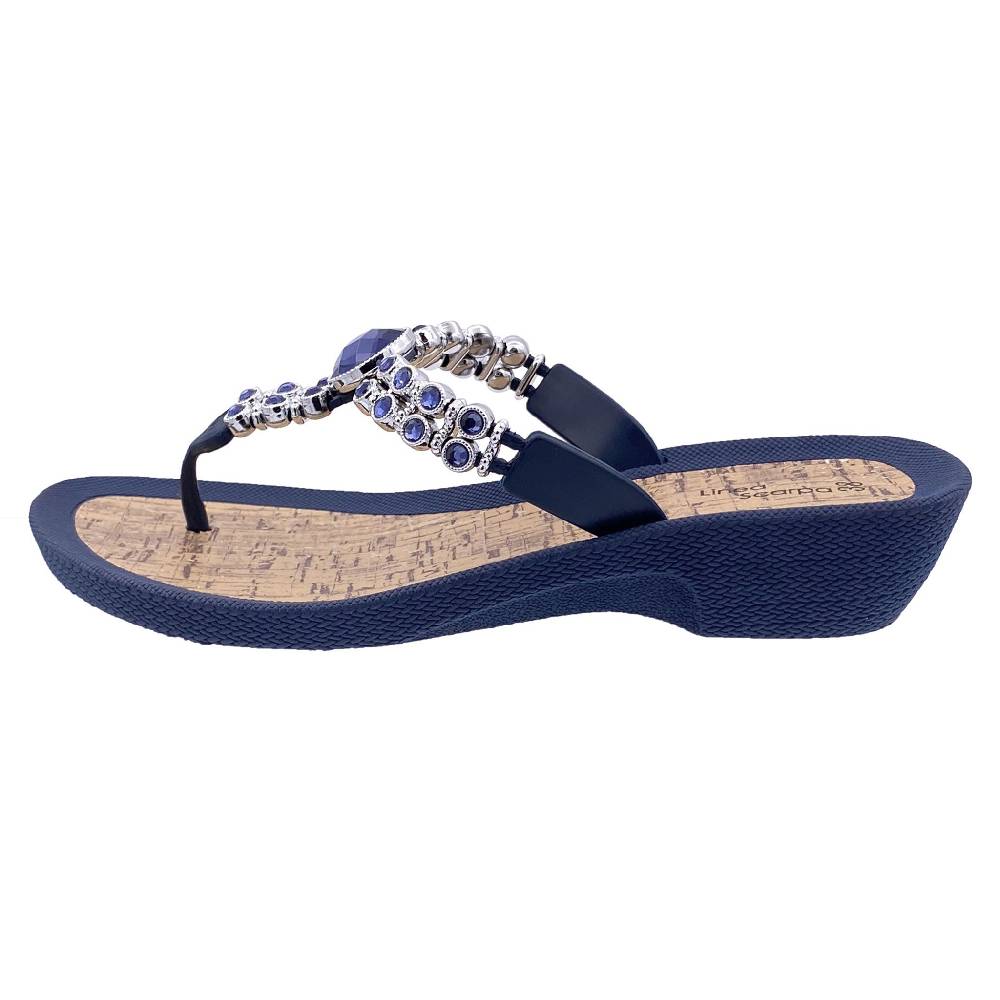 Beachandstreet Badeschuhe Damen • Soria • Zehentrenner mit kleinem Keilabsatz Clearance-Verkauf