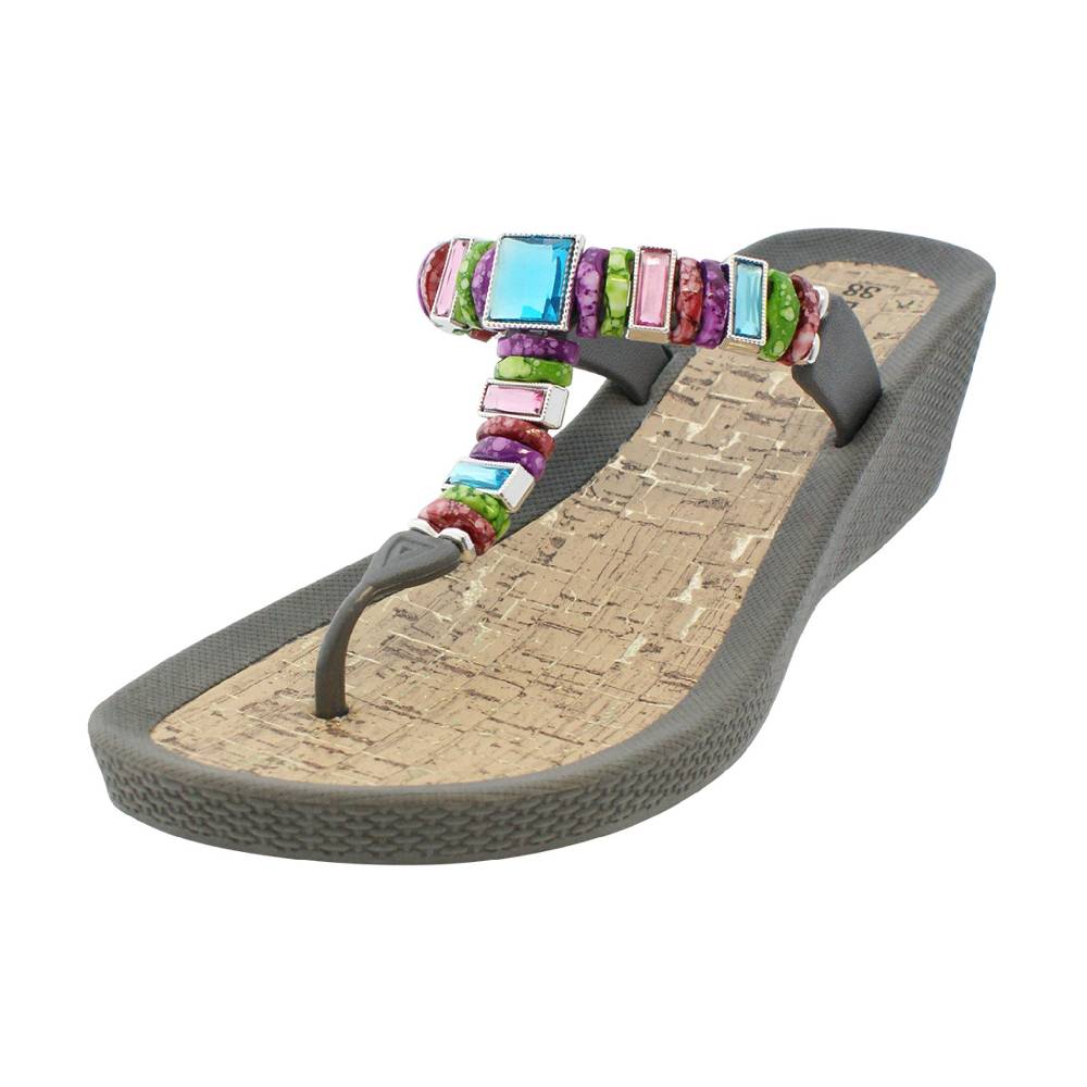 Beachandstreet Poolschuhe Malibu Zehengreifer mit Keilabsatz Auslauf