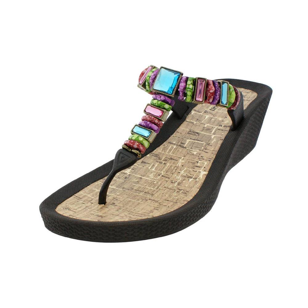 Beachandstreet Poolschuhe Malibu Zehengreifer mit Keilabsatz Auslauf