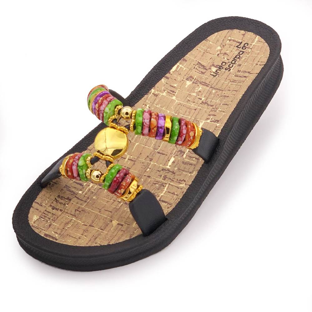 Beachandstreet Badeschuhe Damen • Rhodos • Badepantolette für Frauen mit H-Oberteil Fabrikverkauf