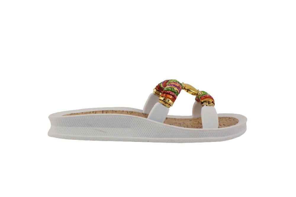 Beachandstreet Badeschuhe Damen • Rhodos • Badepantolette für Frauen mit H-Oberteil Fabrikverkauf