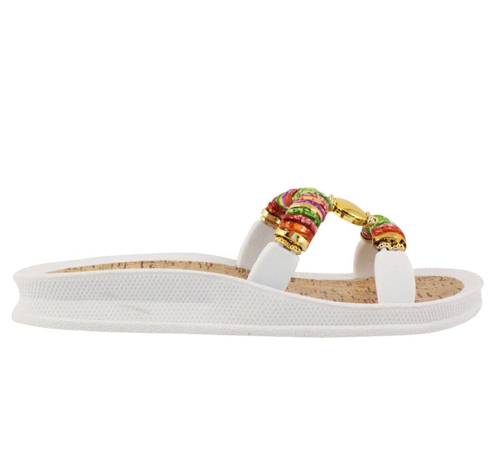 Beachandstreet Badeschuhe Damen • Rhodos • Badepantolette für Frauen mit H-Oberteil Fabrikverkauf