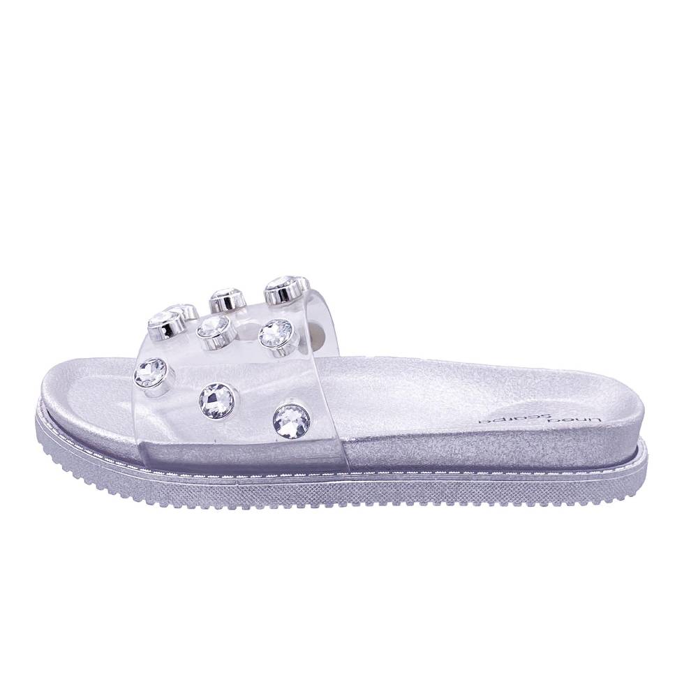 Beachandstreet Florenz - Badeschuhe mit transparentem Oberteil und großen Acrylsteinen Sonderangebot