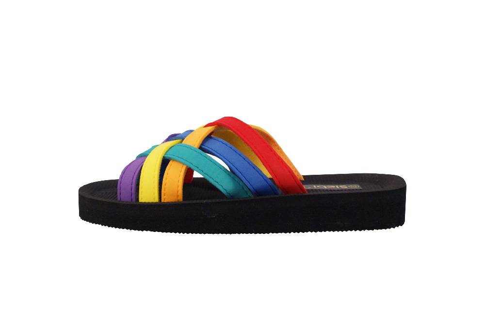 Beachandstreet Badeschuhe Damen • Beach multi • leichte Badepantolette • fällt klein aus • Größe 37 Versandkostenfrei