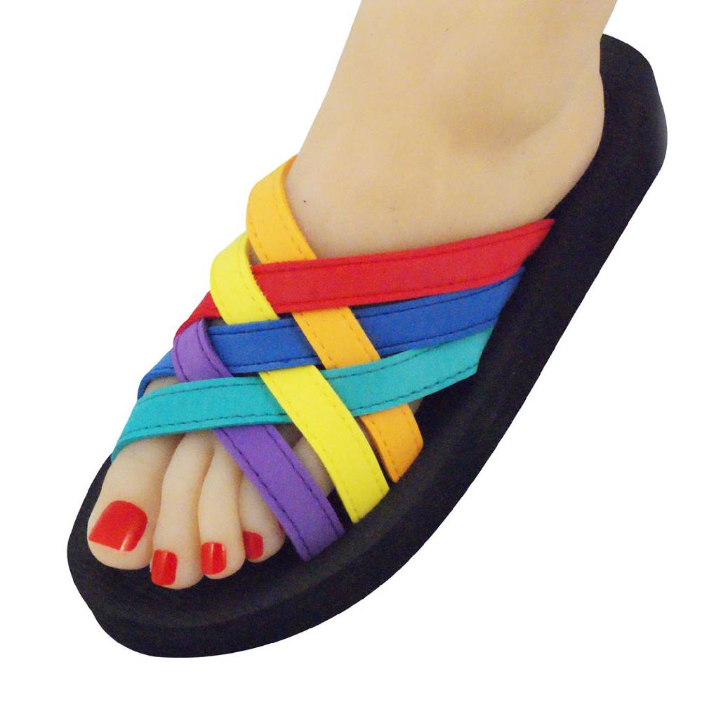 Beachandstreet Badeschuhe Damen • Beach multi • leichte Badepantolette • fällt klein aus • Größe 37 Versandkostenfrei
