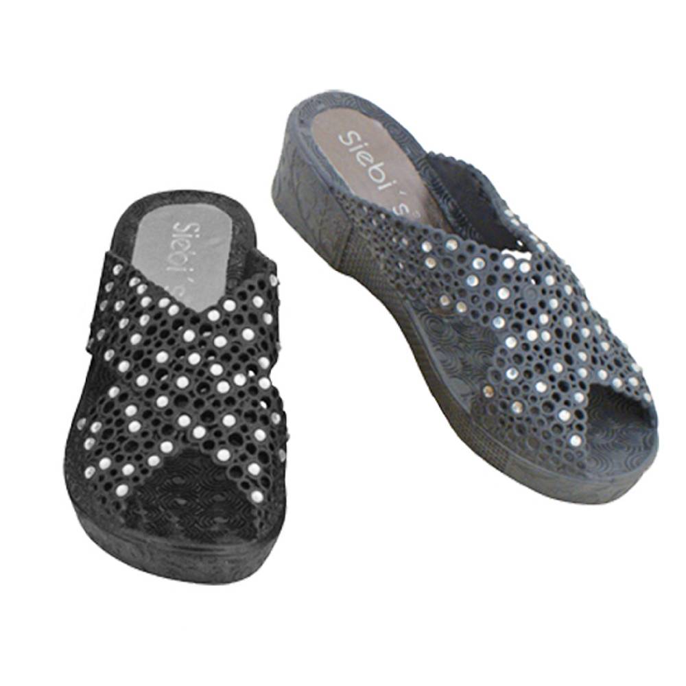 Beachandstreet Badeschuhe Damen Thira mit Strass und Keilabsatz Preisnachlass