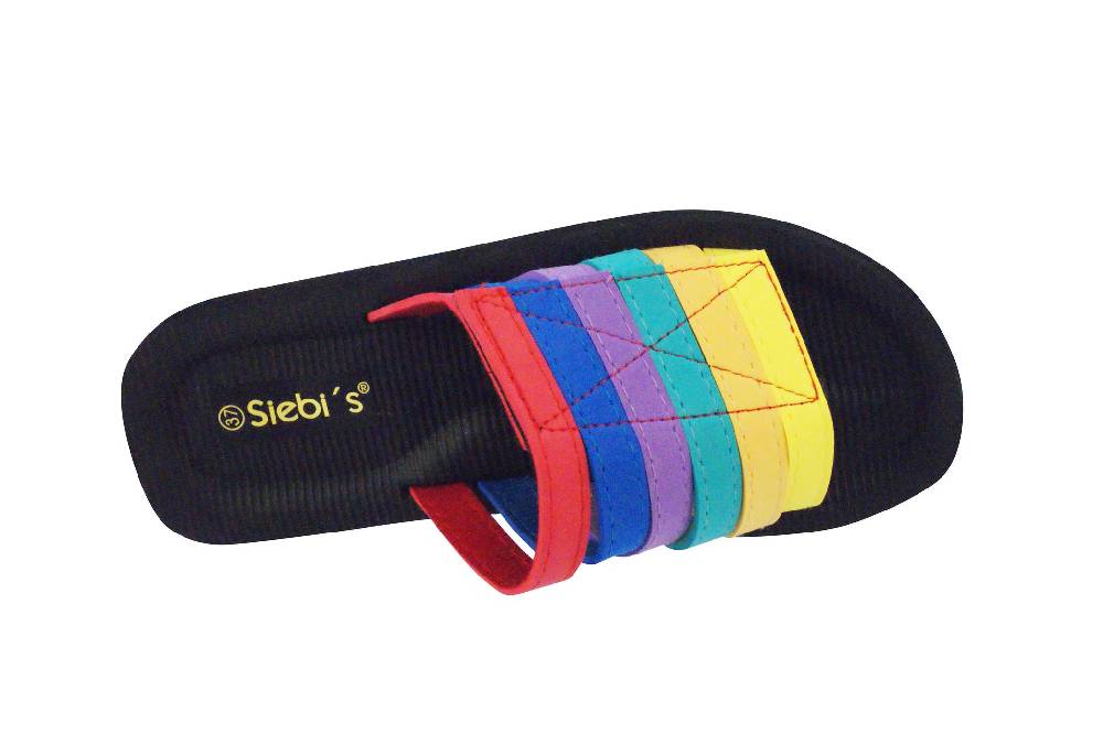 Beachandstreet Badeschuhe Damen • Beach Klett • Badepantolette für Frauen mit Klettverschluss • fällt klein aus Super Sparpreis