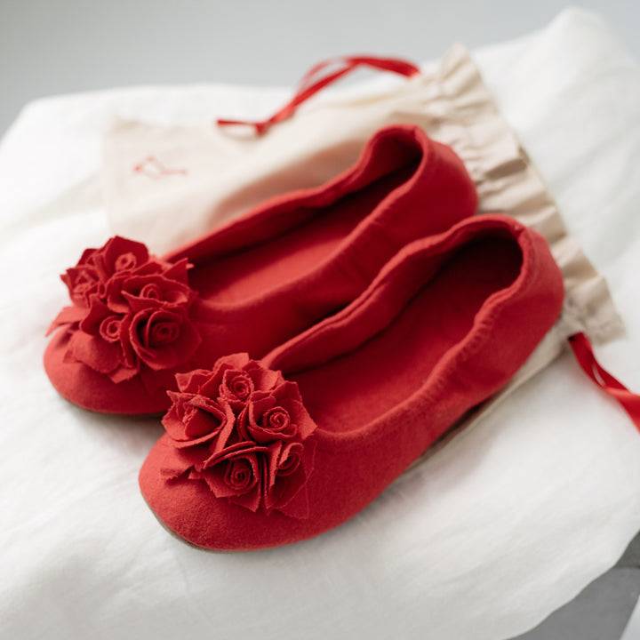 ﻿Pampuschen Grace wool erdbeere Nur noch ein Tag übrig