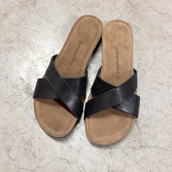 Pampuschen Lyda B metallic schwarz Fabrikladen