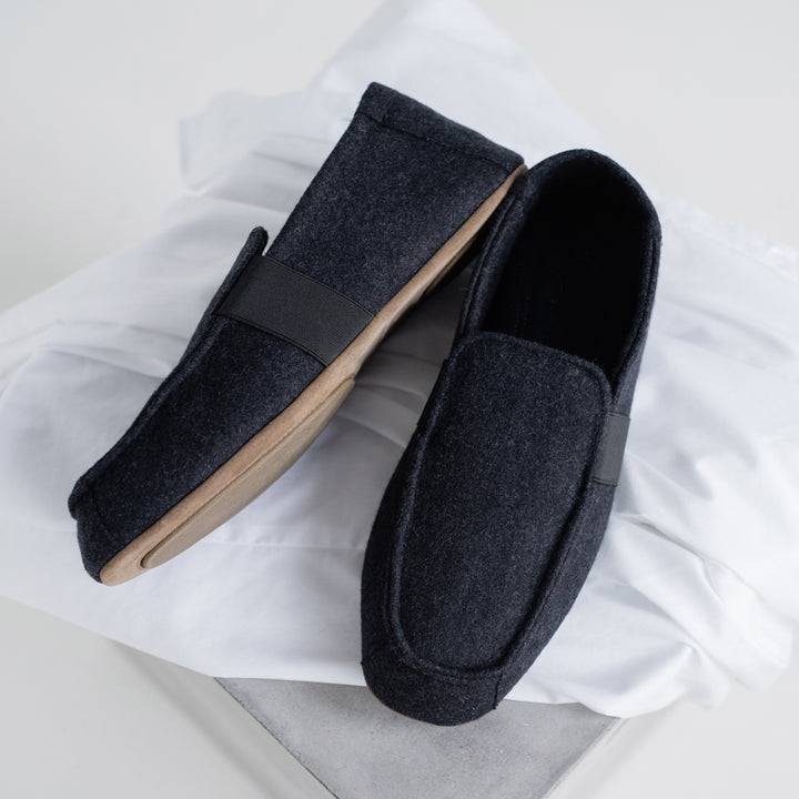 Pampuschen Humphrey anthrazit-dunkelblau Fabrik Onlineshop