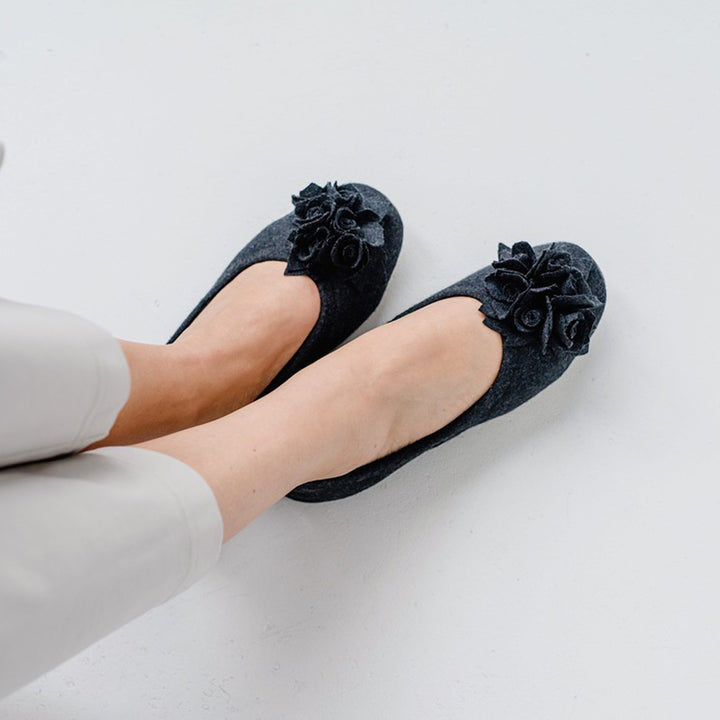 Pampuschen Grace wool anthrazit Günstig kaufen