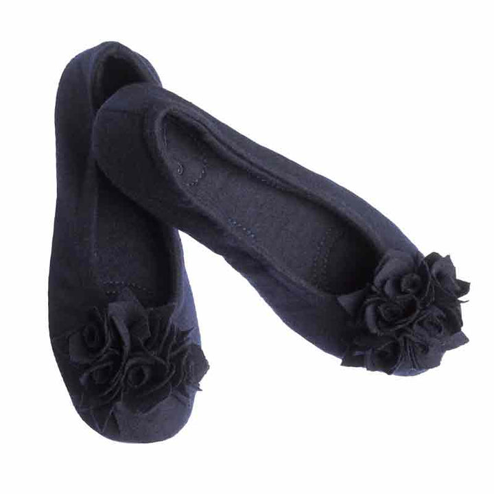 Pampuschen Grace wool dunkelblau Großer Ausverkauf