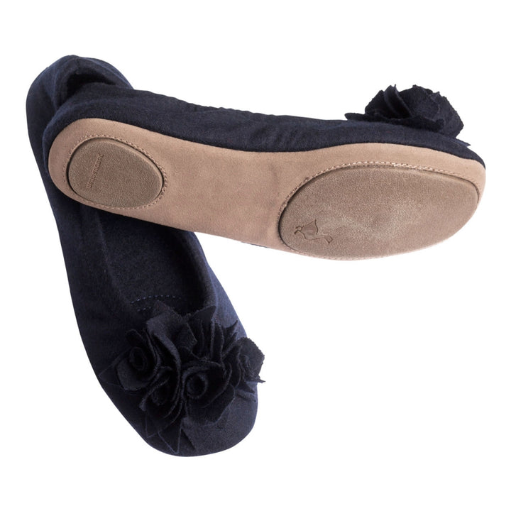 Pampuschen Grace wool dunkelblau Großer Ausverkauf