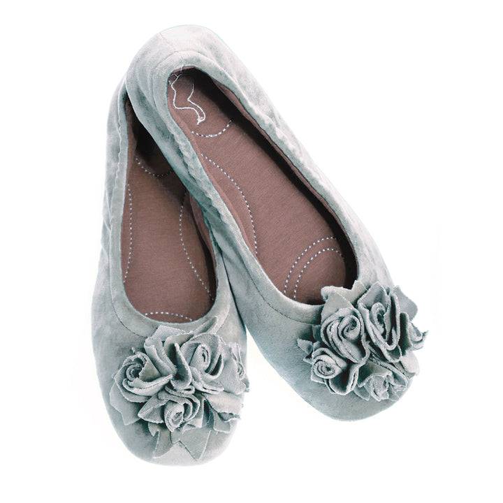 Pampuschen Grace velvet eisgrau Online Outlet
