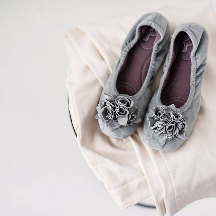 Pampuschen Grace velvet eisgrau Online Outlet