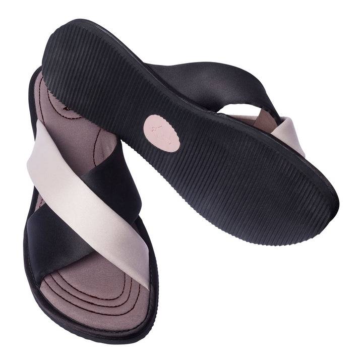 Pampuschen Julia creme-schwarz Zeitlich begrenztes Angebot