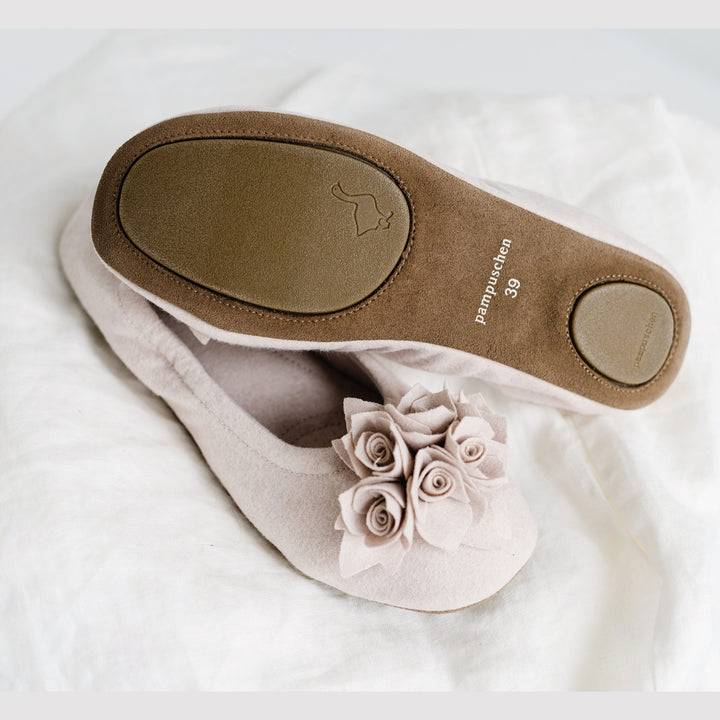 Pampuschen Grace wool beige Bestseller