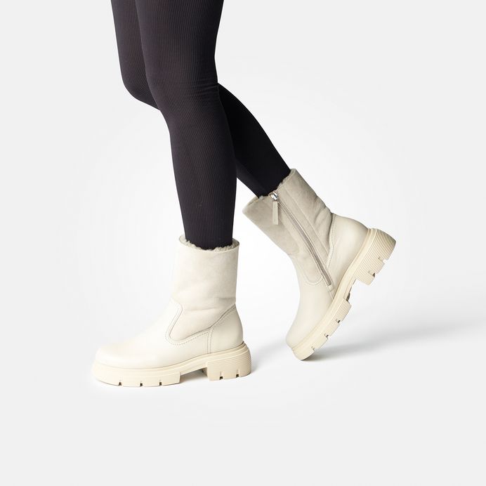 Paul Green Stiefelette mit Lammfell 8064-004 Fabrikladen