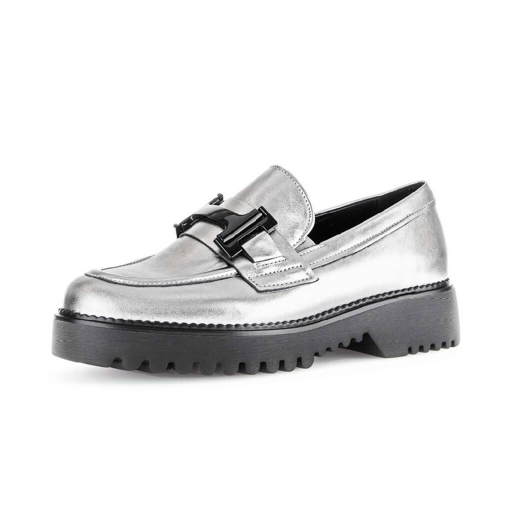 Pius Gabor Loafer silber Fabrikladen