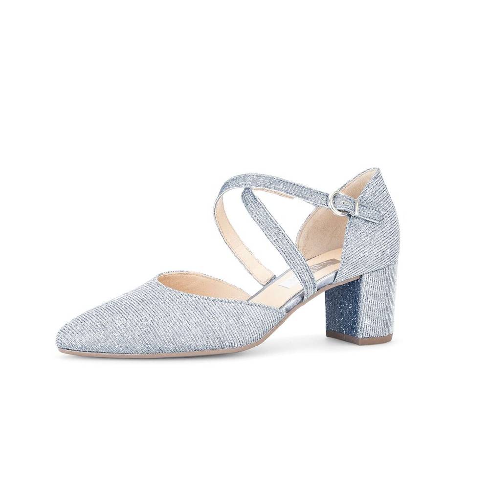 Pius Gabor Spangenpumps blau Großer Ausverkauf
