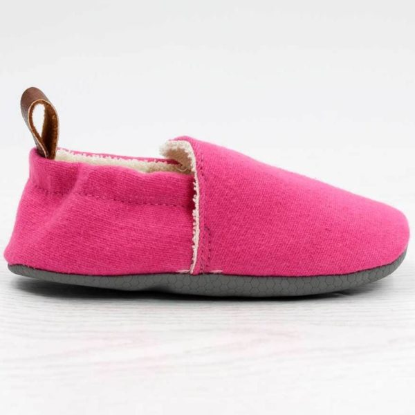 Pololo Barfuß Hausschuh Baumwolle (bio) Uni Pink 2025