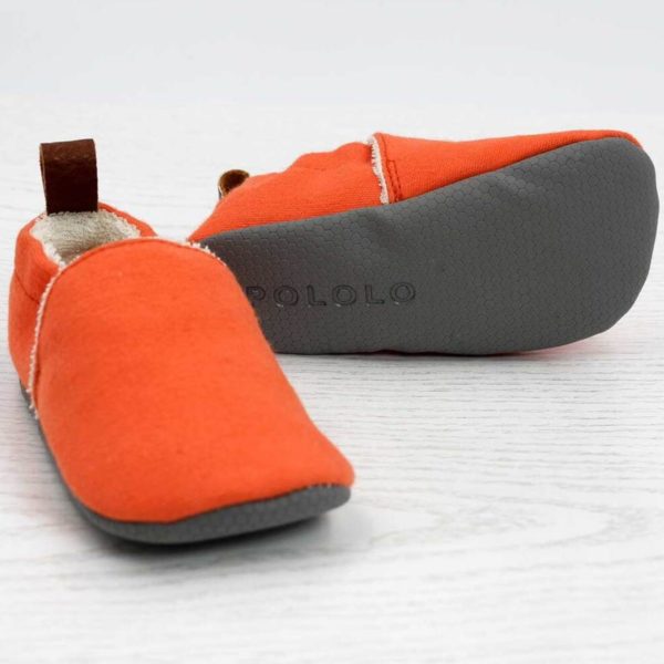 Pololo Barfuß Hausschuh Baumwolle (bio) Uni Orange Online