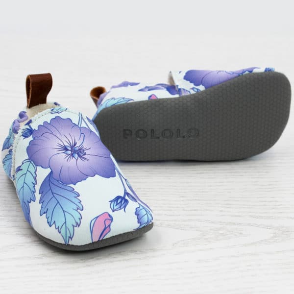 Pololo Barfuß Hausschuh Blaue Blume Outlet