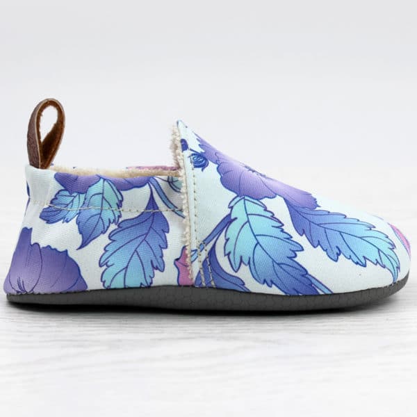 Pololo Barfuß Hausschuh Blaue Blume Outlet