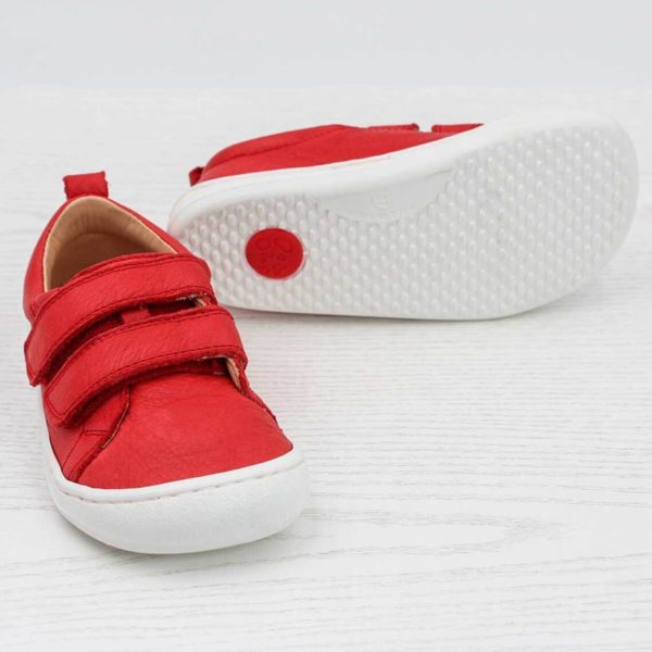 Pololo Barfuss Sneaker Leder rot Kostenloser Versand