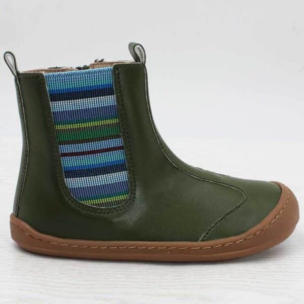 Pololo Barfußschuh Chelsea aus Kaktusleder Grün (vegan) Großer Ausverkauf