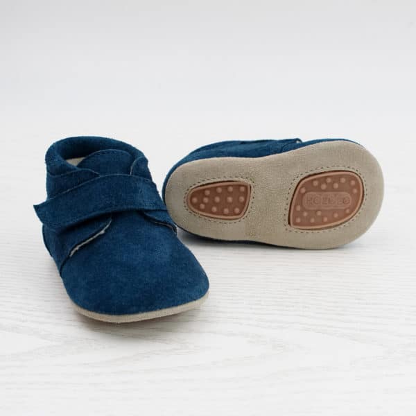 Pololo Für die ersten Schritte – “Porto” der Barfuß Kleinkindschuh blau als Kletter Online Shopping