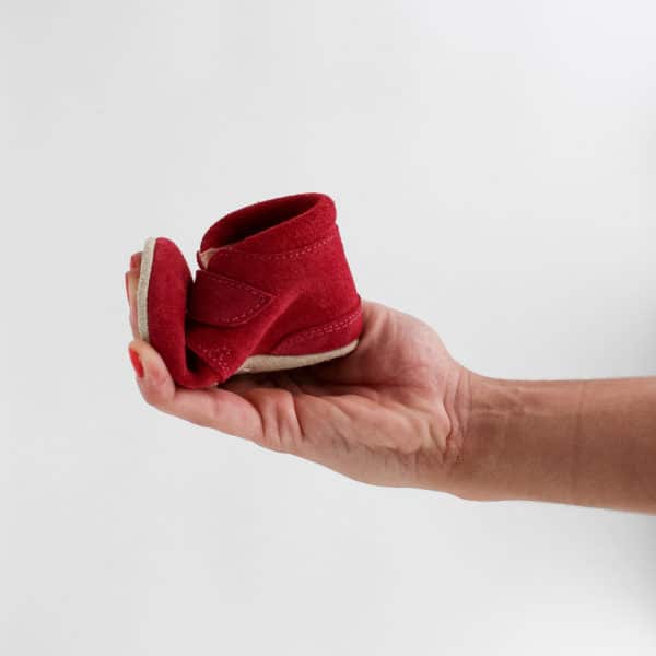 Pololo Für die ersten Schritte – “Porto” der Barfuß Kleinkindschuh rot als Kletter Preisnachlass