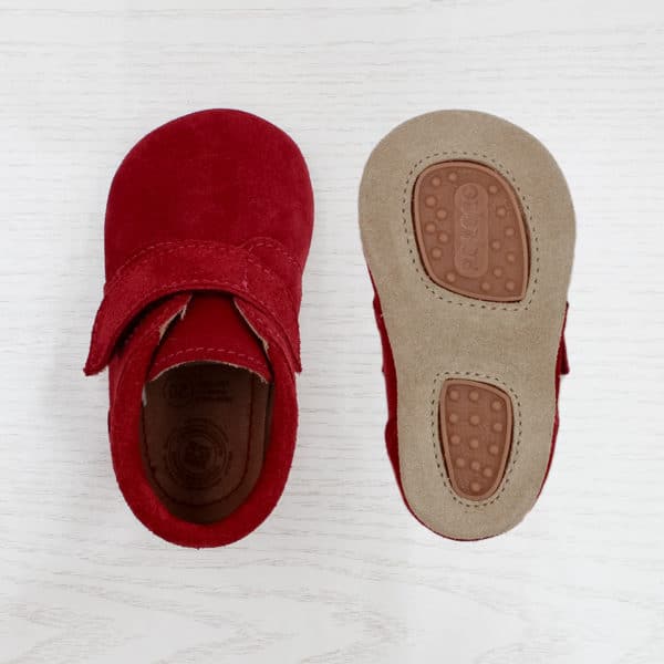 Pololo Für die ersten Schritte – “Porto” der Barfuß Kleinkindschuh rot als Kletter Preisnachlass