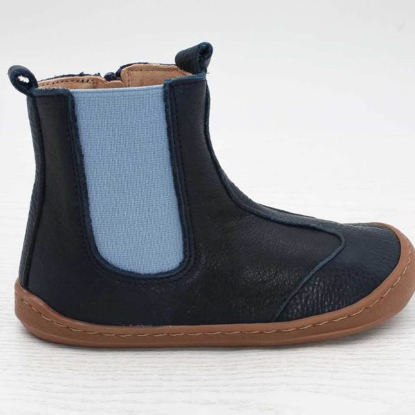 Pololo Barfußschuh Chelsea Leder Blau Cyber Monday