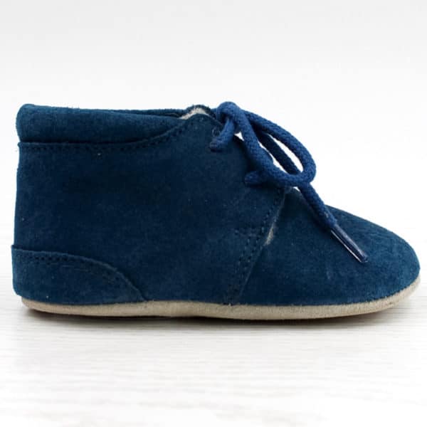 Pololo Für die ersten Schritte – “Porto” der Barfuß Kleinkinderschuh Wollgefüttert blau Muttertagsangebot