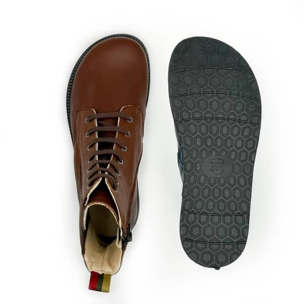 Pololo Barfußschuh Damenstiefellette „MN Aspen“ von Martin Natur – Braun 50% Rabatt mit kostenlosem Versand