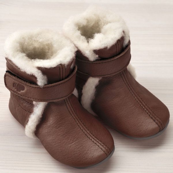 Pololo Babybootie Wolle Dunkelbraun Blitzverkäufe