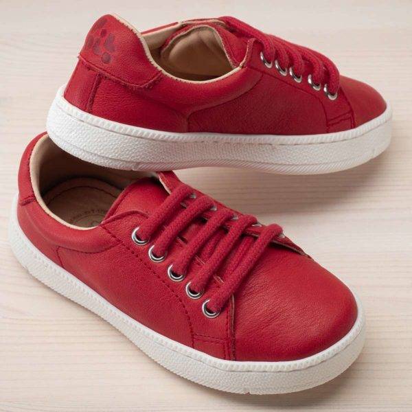 Pololo Leder-Sneaker Rot Exklusivangebot