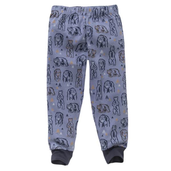 Pololo People Wear Organic Langarm-Pyjama “Grizzlybär”, blau/bedruckt, Baumwolle (Bio) Online Outlet