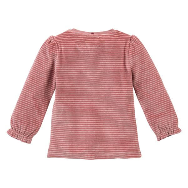 Pololo People Wear Organic Nicki-Pyjama, rosa geringelt, aus 100% Baumwolle (Bio) Blitzangebot